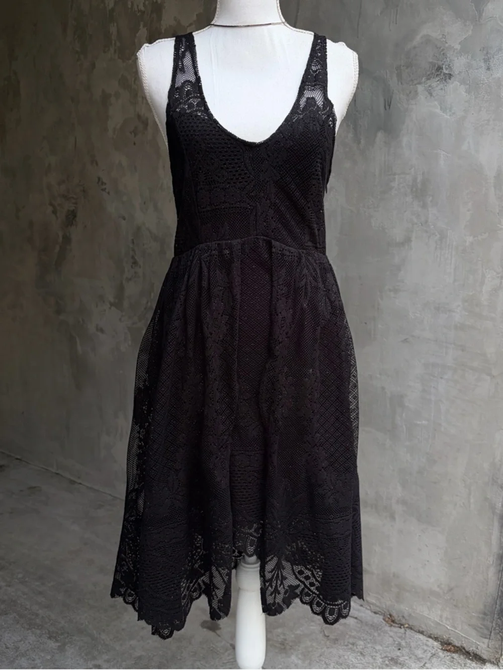Black Glitter Lace Free People Dress